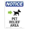 Signmission OSHA Sign, 24" H, Aluminum, Pet Relief Area (Right Sign With Symbol, Portrait, 1824-V-17232 OS-NS-A-1824-V-17232 - alternate 1